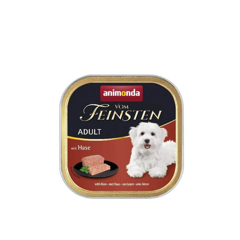 Animonda Vom Feinsten Adult Dovşan Əti ilə Yetkin İtlər üçün Yaş Yem, 150q