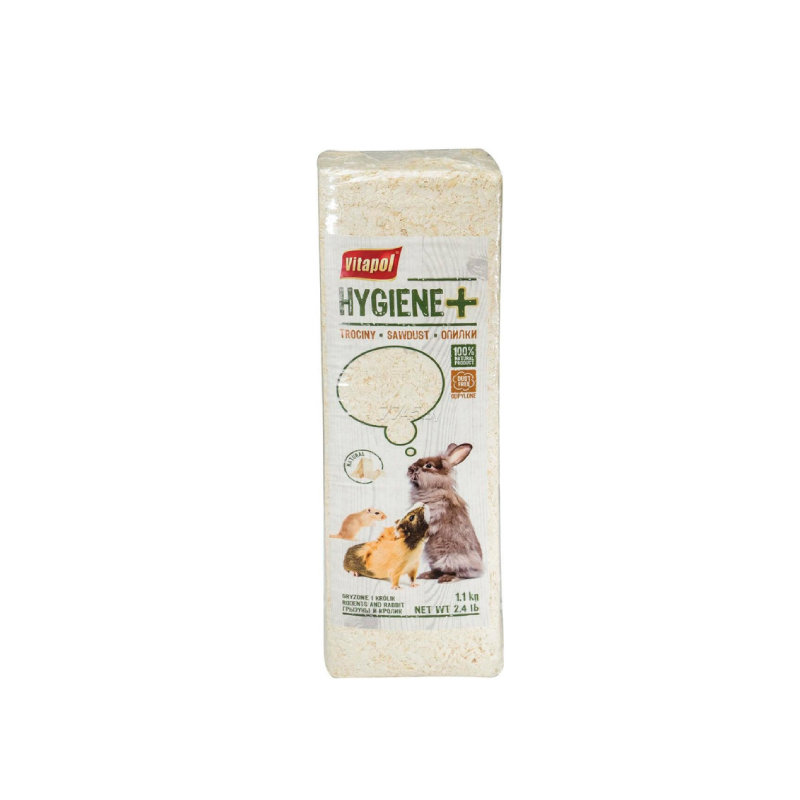 Vitapol Hygiene Gəmiricilər və Dovşanlar üçün Tozsuz Təbii Ağac Yonqarı (Döşəmə Altlığı), 1,1 kq / 12–14 L