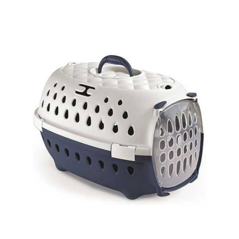 Stefanplast Travel Chic Pişik, Kiçik İt (≤6 kq) üçün Matelasse Toxuma Naxışlı Plastik Daşıma Çantası, Yağış Damcısı Ventilyasiya Dəlikli, Kəmər Bərkitmə Sistemi, Sürüşməyən Alt, Çiyin Kəmərli, 50x34.5x32 sm