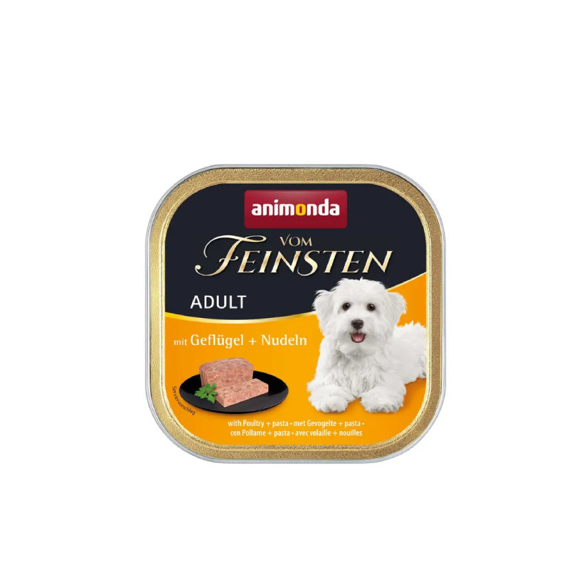 Animonda Vom Feinsten — влажный корм для взрослых собак с курицей и макаронами, 150 г