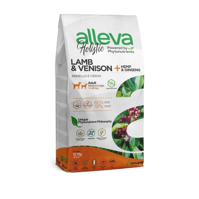 Alleva Holistic Adult Mini Quzu və Maral Əti ilə Kiçik Cins Yetkin İtlər üçün Taxılsız Quru Yem