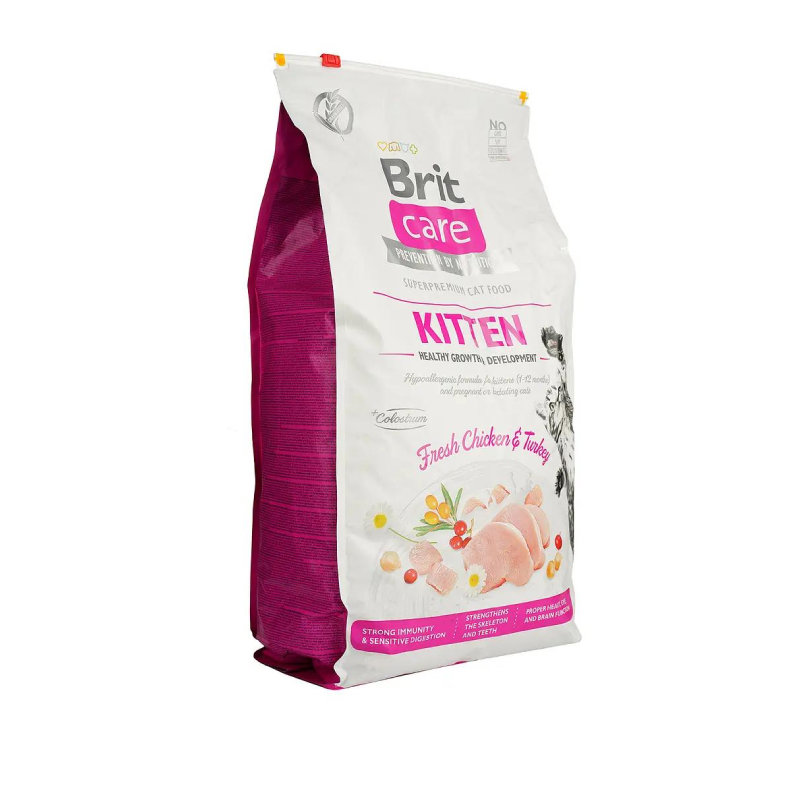 Сухой корм Brit Care для котят без зерновых с курицей и индейкой