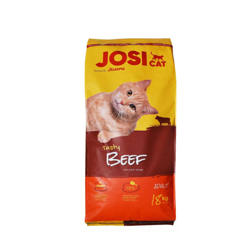 JosiCat «Вкусная говядина» — сухой корм для взрослых кошек и кошек, живущих на улице, с говядиной, кг