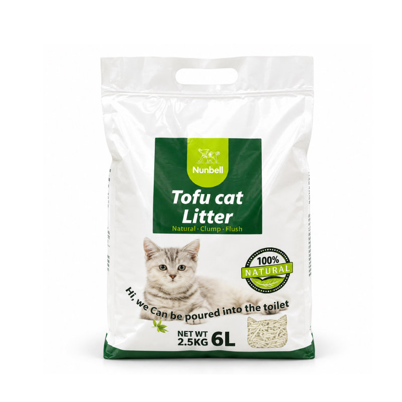 Nunbell Tofu Milk Jasmine — кошачий наполнитель на растительной основе с ароматом жасмина, образующий комки, 6 л
