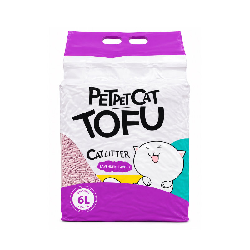 PetPet Cat Tofu — наполнитель для кошачьего туалета с ароматом лаванды, 6 л (2,5 кг)