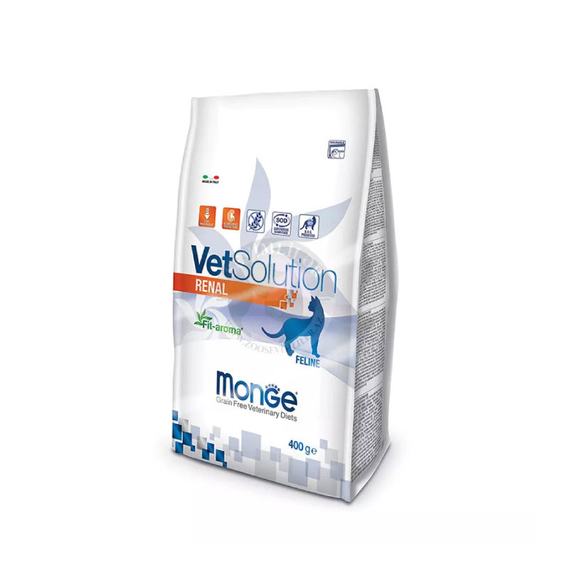 Monge VetSolution Cat Renal Böyrək Çatışmazlığı olan Pişiklər üçün Taxılsız Quru Yem Toyuq ilə, 400q