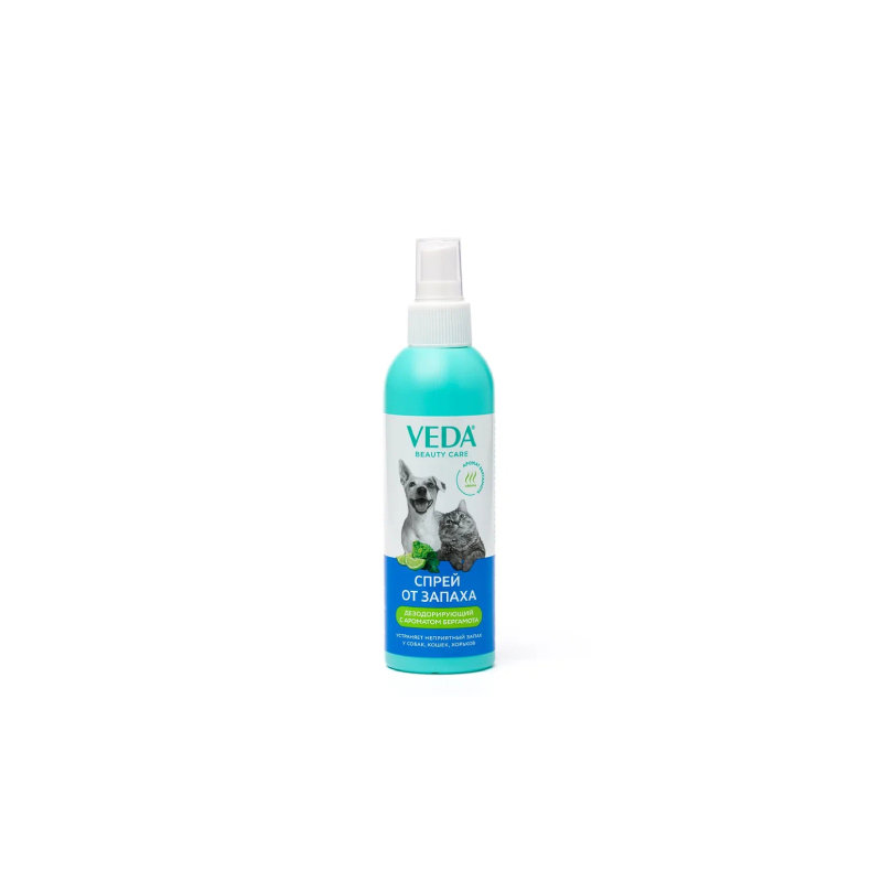 Veda Bergamot Deodorant İt, Pişik üçün Qoxu Neytrallaşdırıcı Sprey, 200 ml